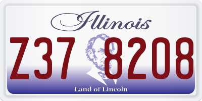 IL license plate Z378208