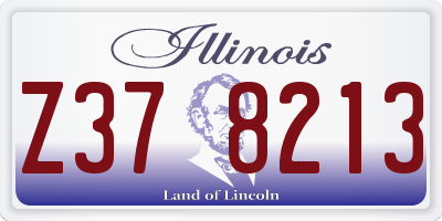 IL license plate Z378213