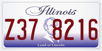 IL license plate Z378216