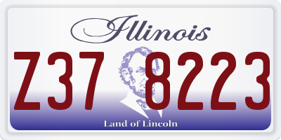 IL license plate Z378223