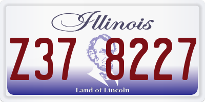 IL license plate Z378227