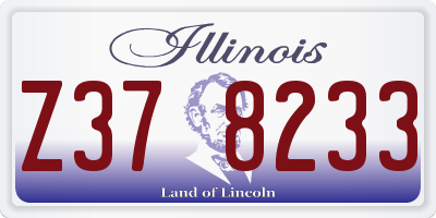 IL license plate Z378233