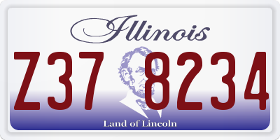 IL license plate Z378234