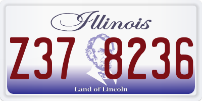 IL license plate Z378236