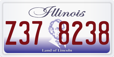 IL license plate Z378238