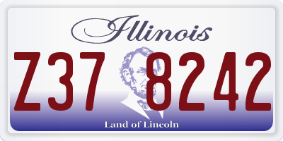 IL license plate Z378242