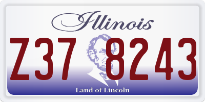 IL license plate Z378243