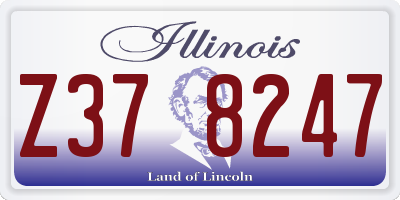 IL license plate Z378247