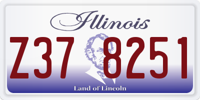 IL license plate Z378251