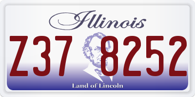 IL license plate Z378252