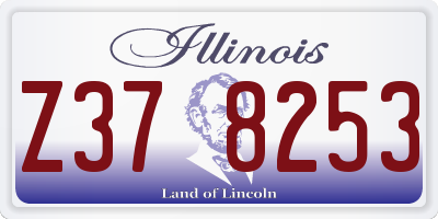 IL license plate Z378253
