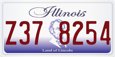 IL license plate Z378254