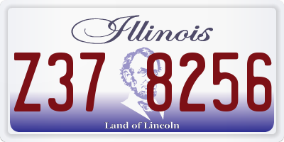 IL license plate Z378256