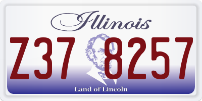 IL license plate Z378257