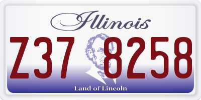IL license plate Z378258