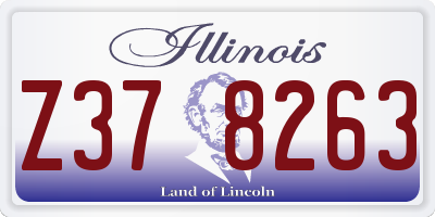 IL license plate Z378263