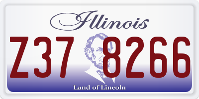 IL license plate Z378266