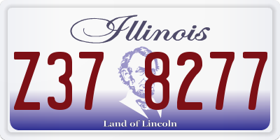 IL license plate Z378277