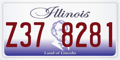 IL license plate Z378281
