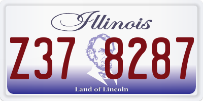 IL license plate Z378287