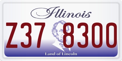 IL license plate Z378300