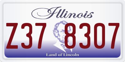 IL license plate Z378307