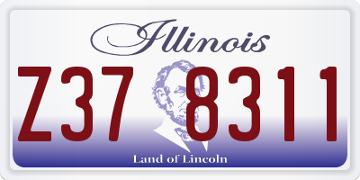 IL license plate Z378311