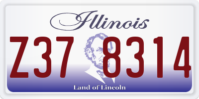 IL license plate Z378314