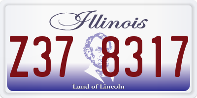 IL license plate Z378317