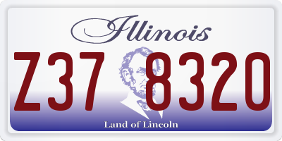 IL license plate Z378320
