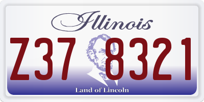 IL license plate Z378321