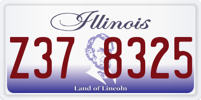 IL license plate Z378325