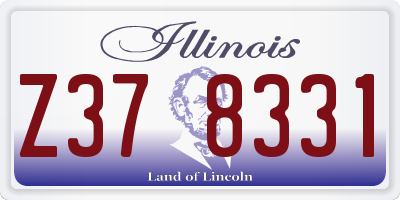 IL license plate Z378331