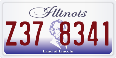 IL license plate Z378341