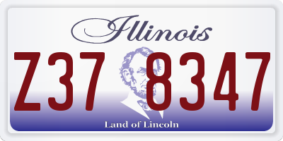 IL license plate Z378347