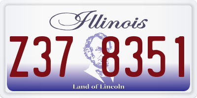 IL license plate Z378351