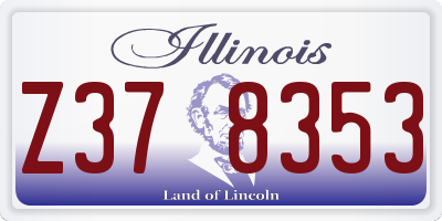 IL license plate Z378353
