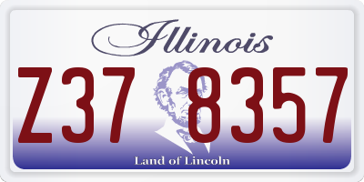IL license plate Z378357
