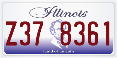 IL license plate Z378361