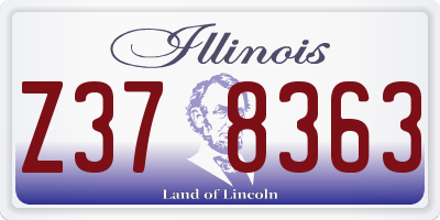 IL license plate Z378363