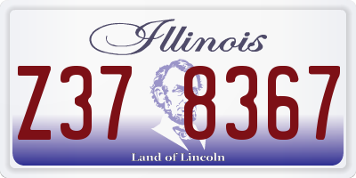 IL license plate Z378367