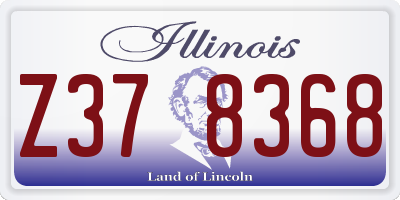 IL license plate Z378368