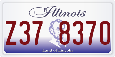 IL license plate Z378370
