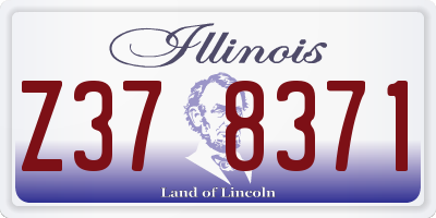 IL license plate Z378371
