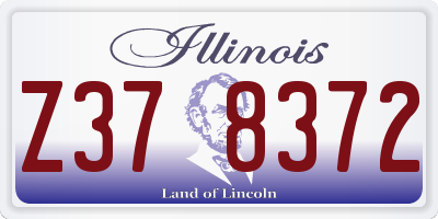 IL license plate Z378372