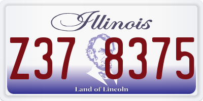 IL license plate Z378375