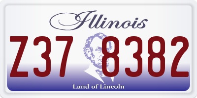 IL license plate Z378382