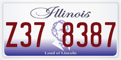 IL license plate Z378387
