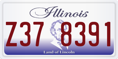 IL license plate Z378391