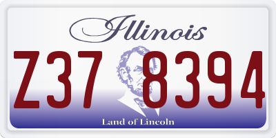IL license plate Z378394